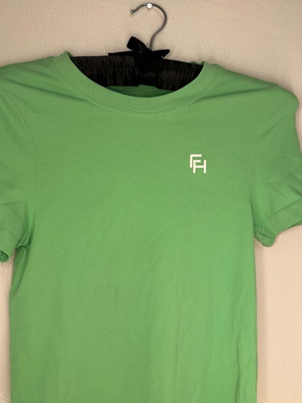 Tommy Hilfiger TH Monogram Embroidery Crew Neck T-Shirt in Olympic Green